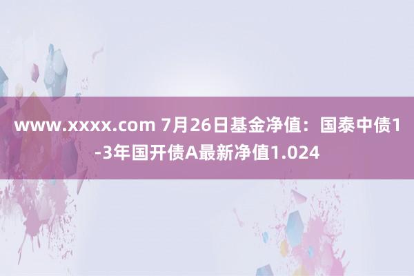 www.xxxx.com 7月26日基金净值：国泰中债1-3年国开债A最新净值1.024