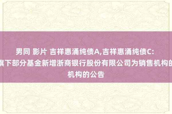 男同 影片 吉祥惠涌纯债A，吉祥惠涌纯债C: 对于旗下部分基金新增浙商银行股份有限公司为销售机构的公告