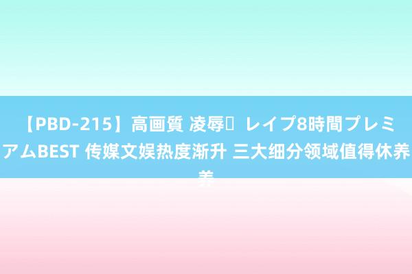 【PBD-215】高画質 凌辱・レイプ8時間プレミアムBEST 传媒文娱热度渐升 三大细分领域值得休养