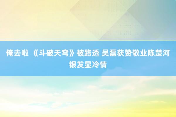 俺去啦 《斗破天穹》被路透 吴磊获赞敬业陈楚河银发显冷情